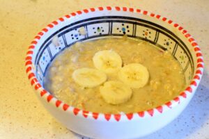 Bananowo-orzechowa owsianka :)