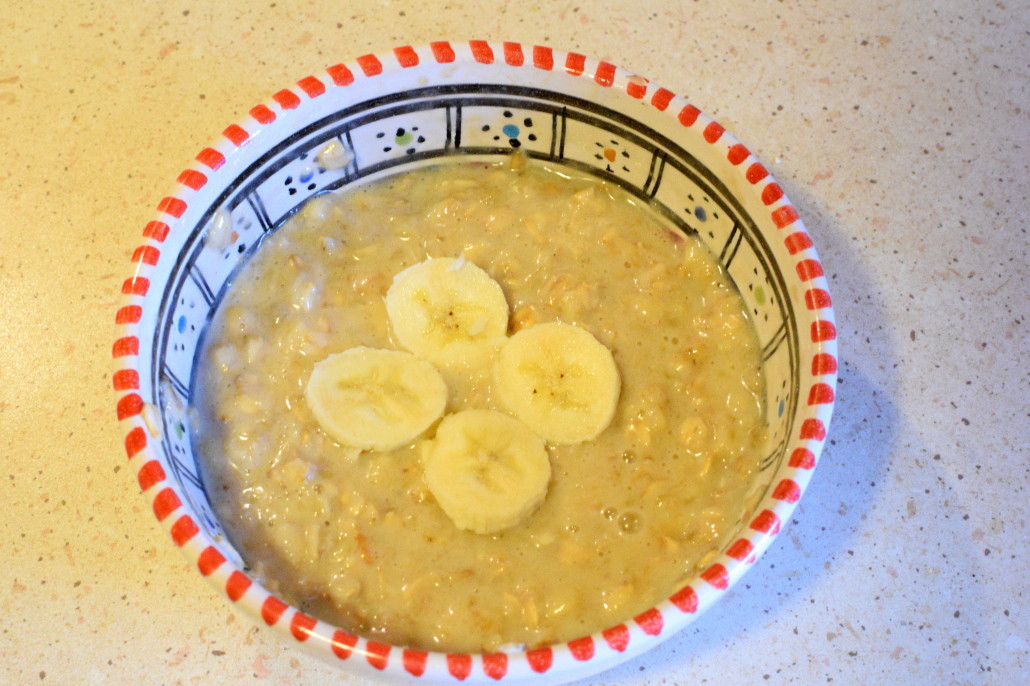 Bananowo-orzechowa owsianka :)