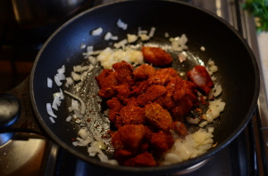 Dietetyczny kurczak słodko-ostry z pomidorami, dynią i cukinią :)