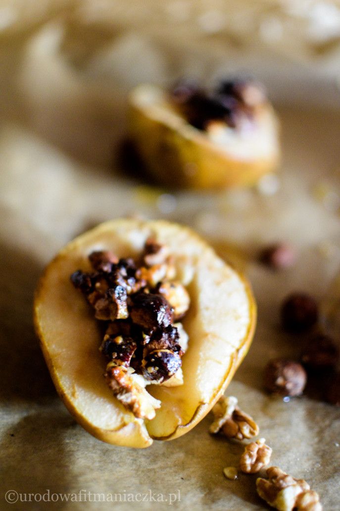 Gruszki zapiekane z orzechami (niskokaloryczne! :) 