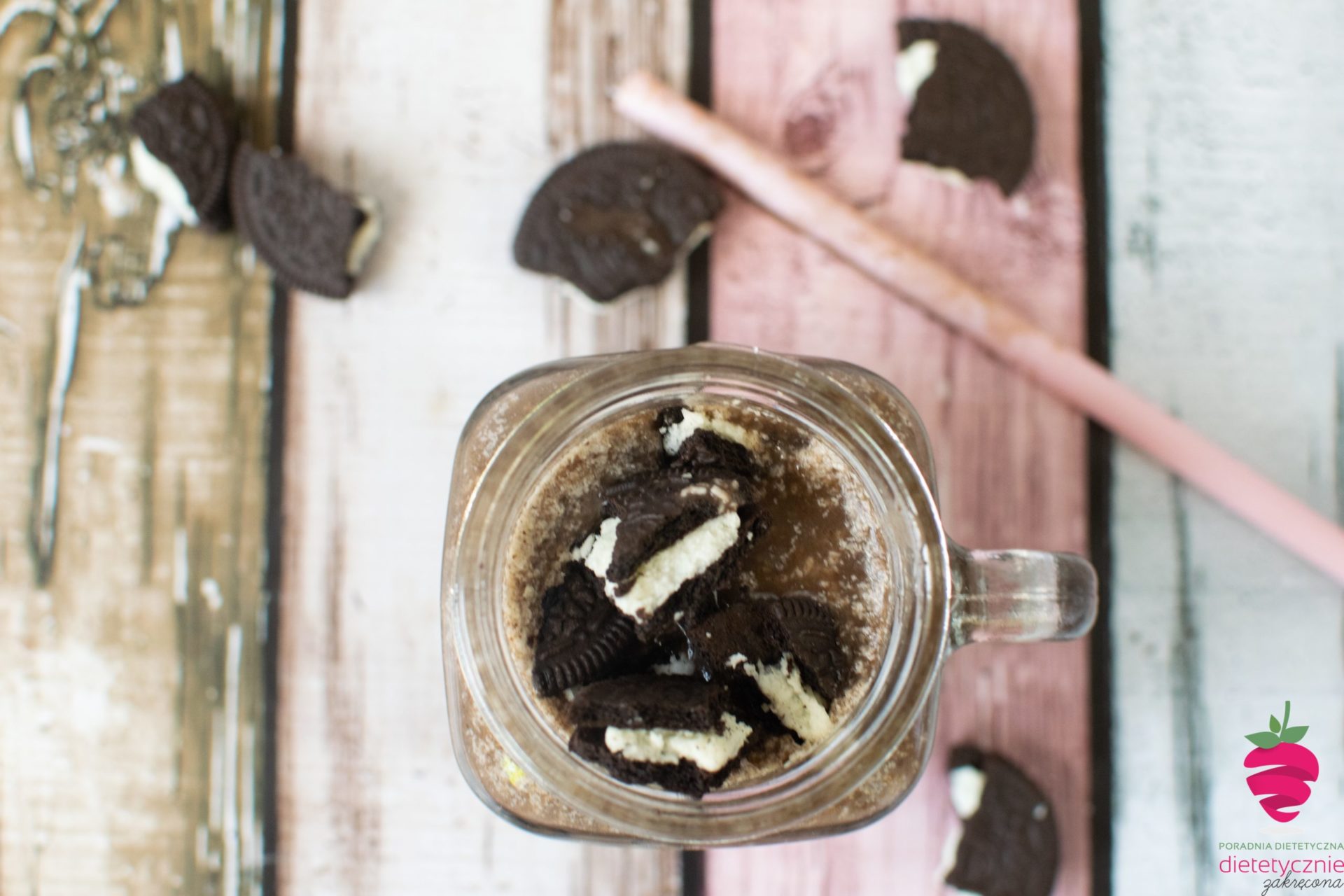 fit, koktajl, oreo, dietetyczny, przepis