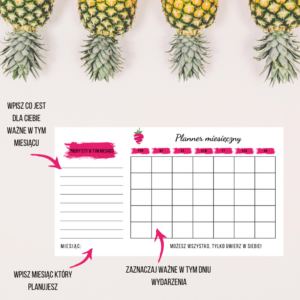 planner miesiąca do druku