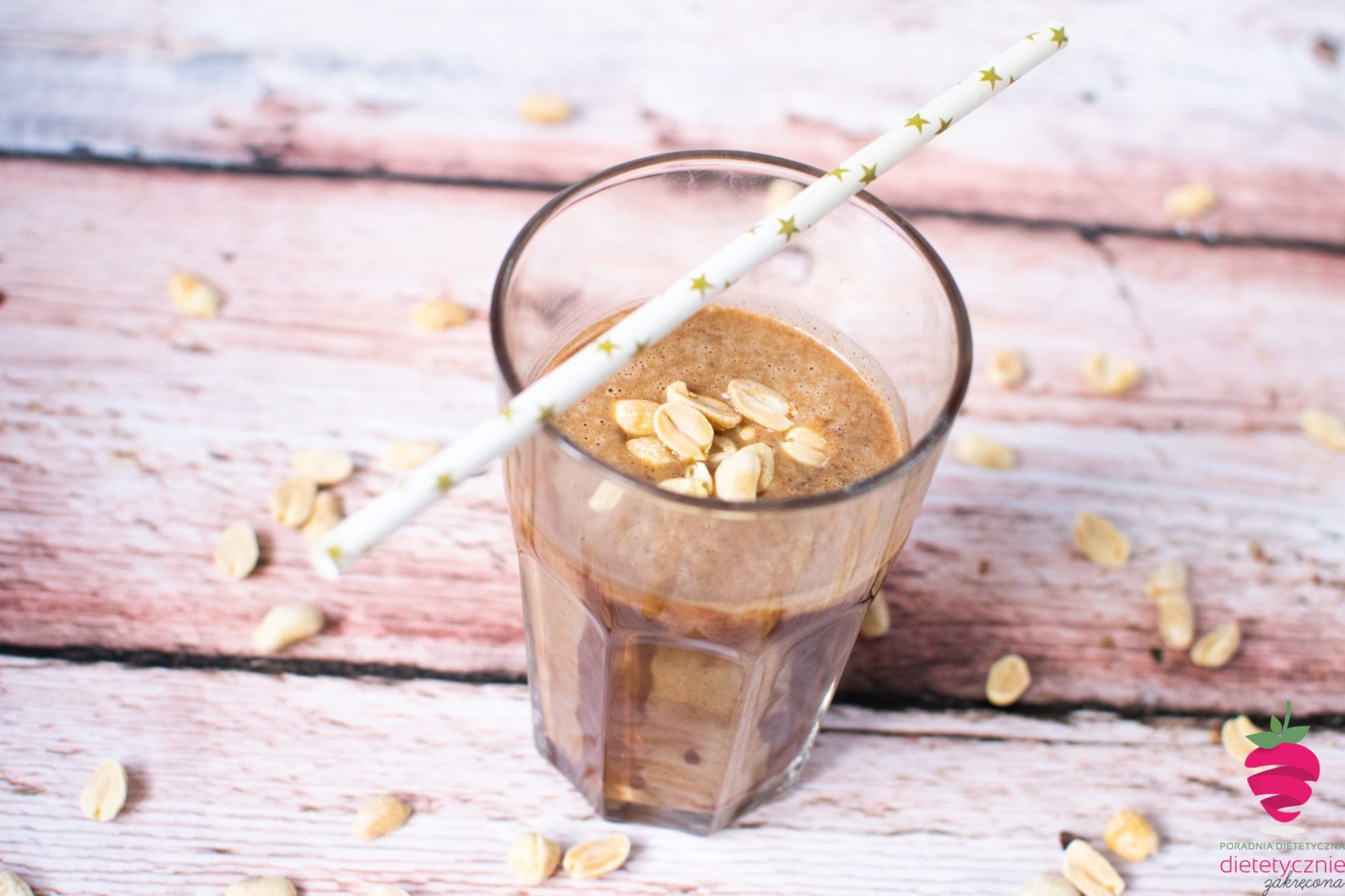 fit snickers, koktajl, szybki, dietetyczny