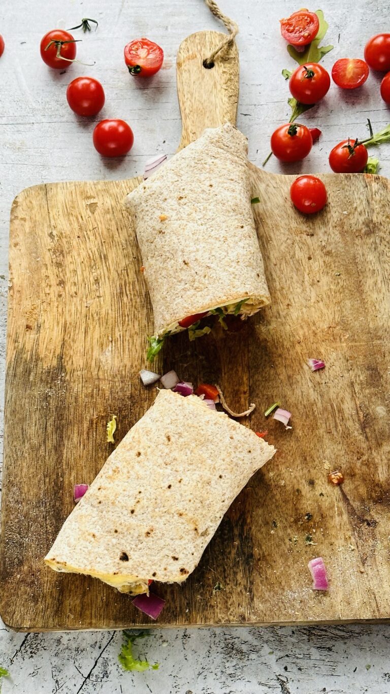 ekspresowa tortilla z omletem szybki obiad na diecie