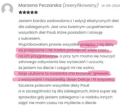 Opinia o diecie dla zabieganych I edycja Dietetycznie Zakręcona