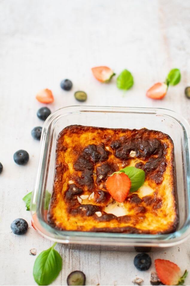 Przepis wysokobiałkowa pieczona owsianka